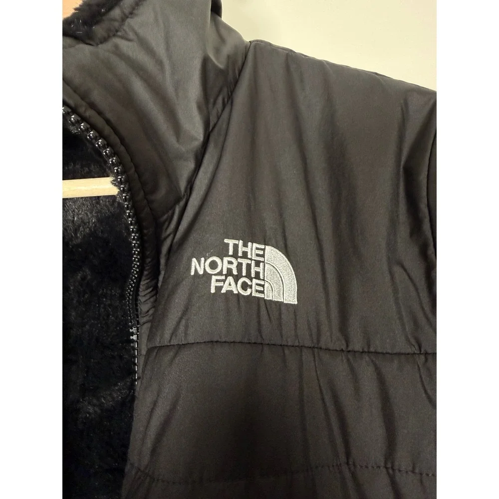 The North Face Girls Black Reversible Mossbud Swirl Jacket Size L 14/16 Puffer